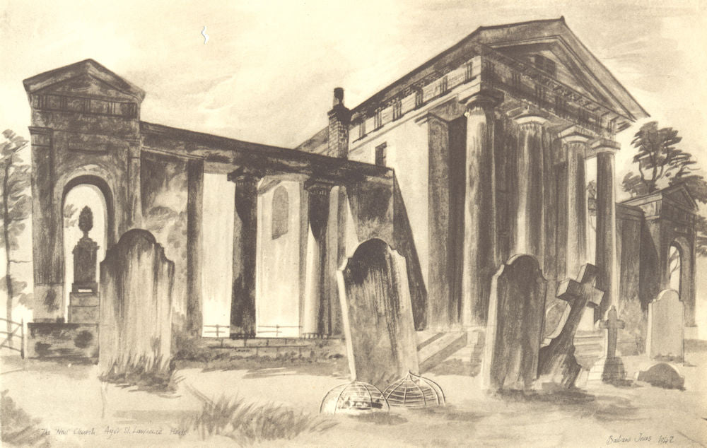 AYOT ST. LAWRENCE. St. Lawrence's. Hertfordshire. By Barbara Jones 1946 print